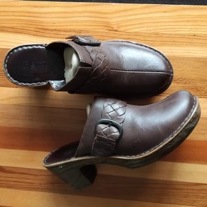 Born Clogs Boho Brown Buckle Size 9m